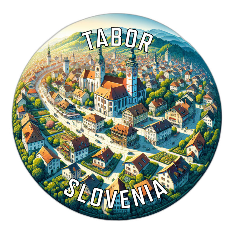 Tabor Slovenia Souvenir Die Cut Flat Magnet 6-Inch