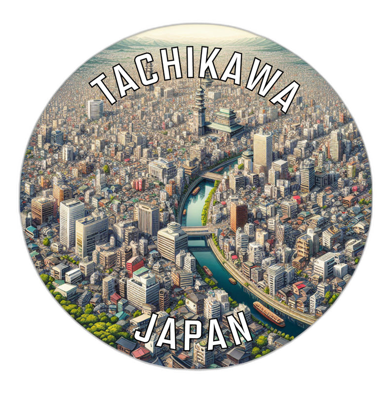 Tachikawa Japan Souvenir Die Cut Flat Magnet 6-Inch