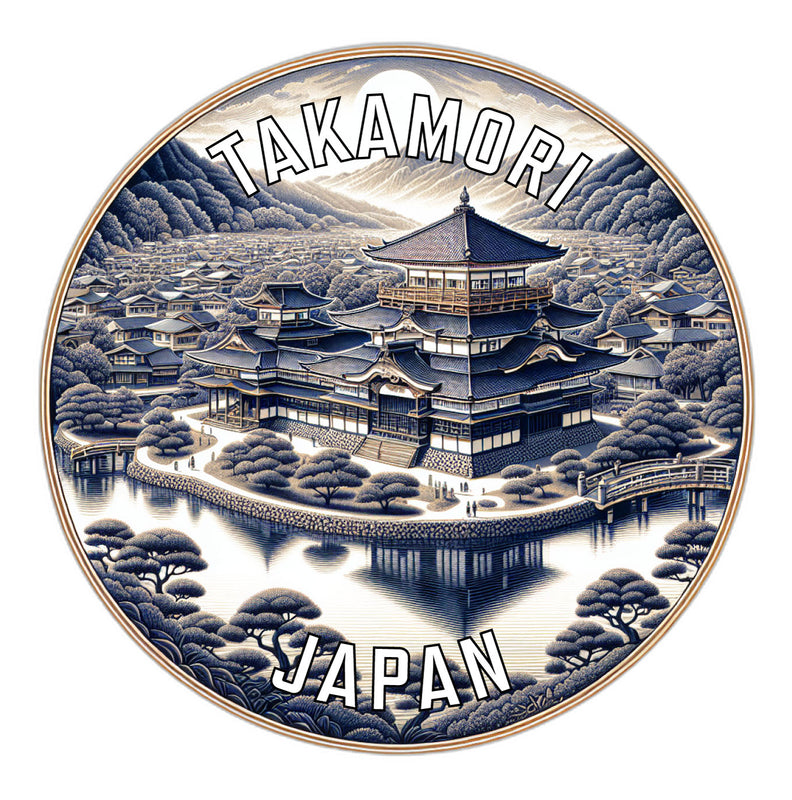 Takamori Japan Souvenir Die Cut Flat Magnet 6-Inch