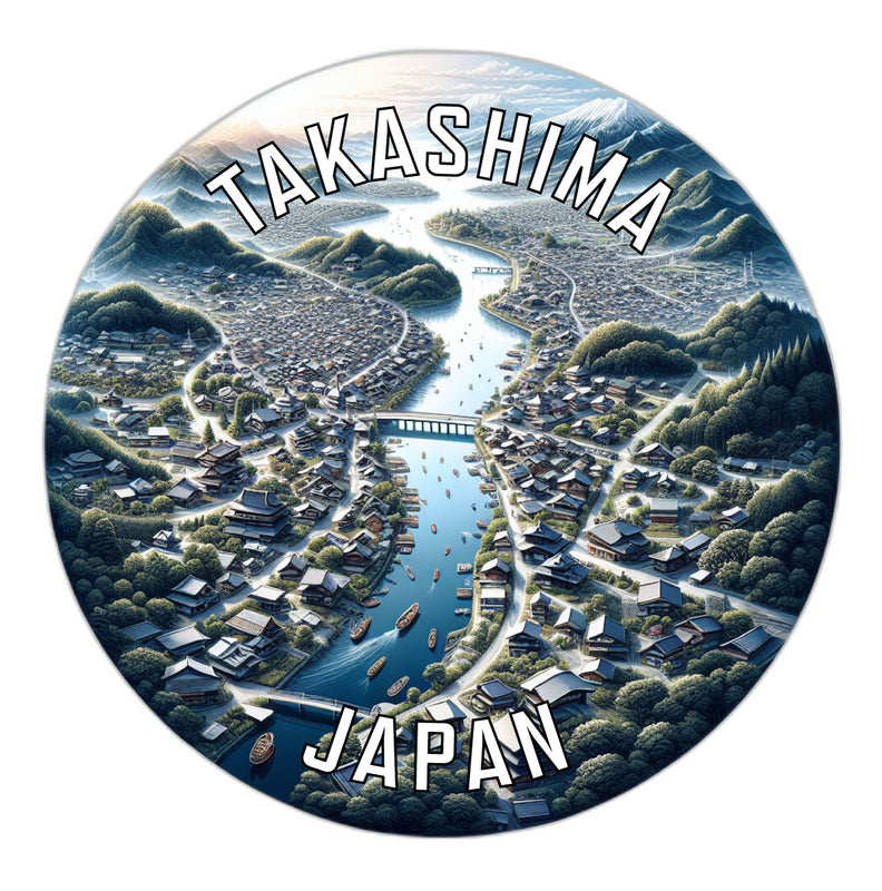 Takashima Japan Souvenir Die Cut Flat Magnet 2-Inch