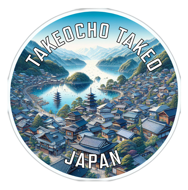 Takeocho takeo Japan Souvenir Die Cut Flat Magnet 2-Inch