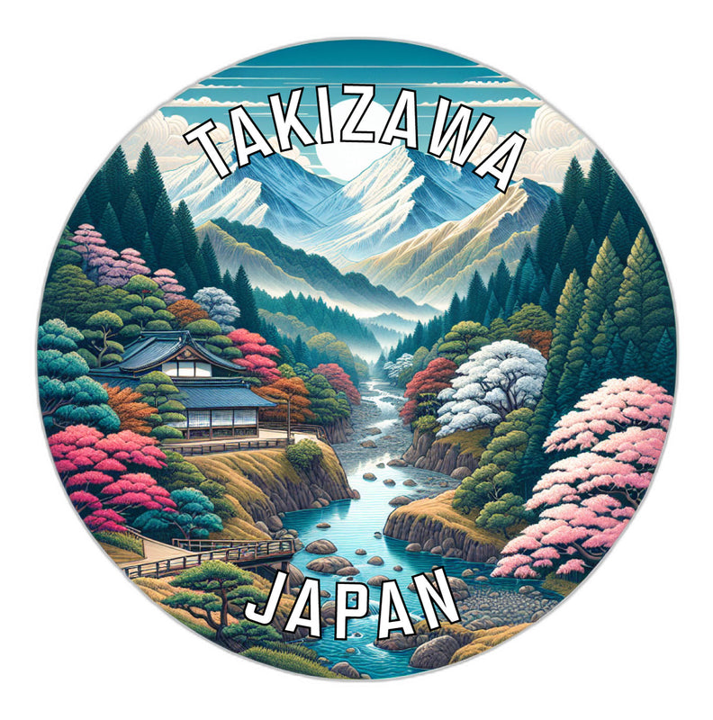 Takizawa Japan Souvenir Die Cut Flat Magnet 2-Inch