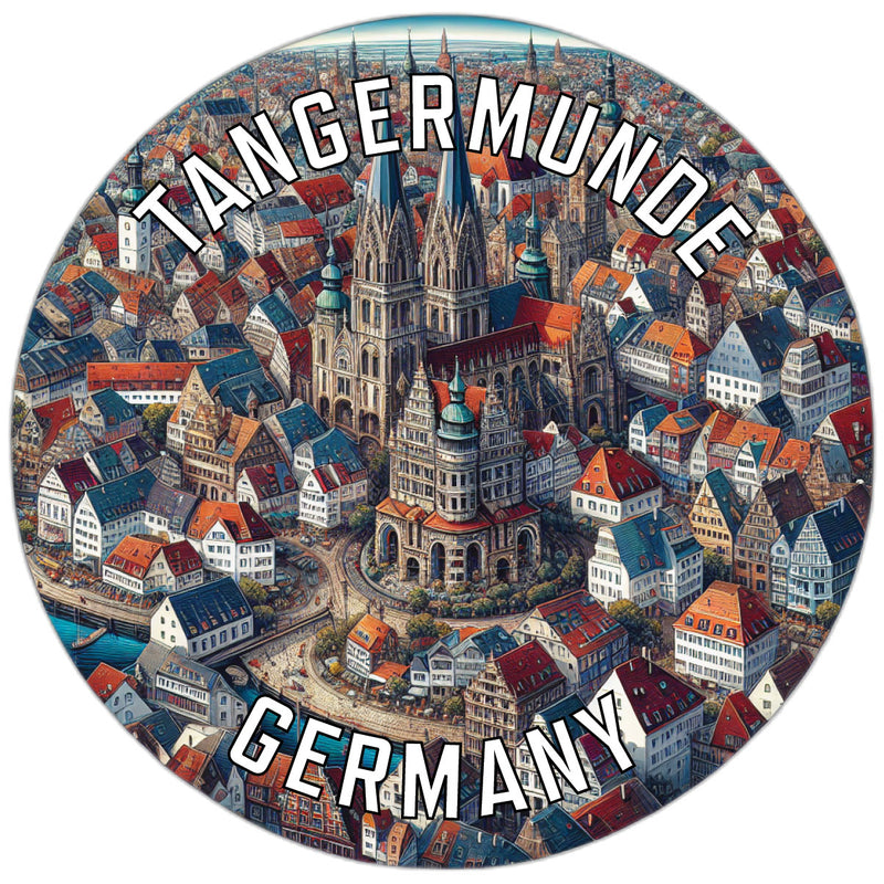 Tangermunde Germany Souvenir Die Cut Flat Magnet 2-Inch