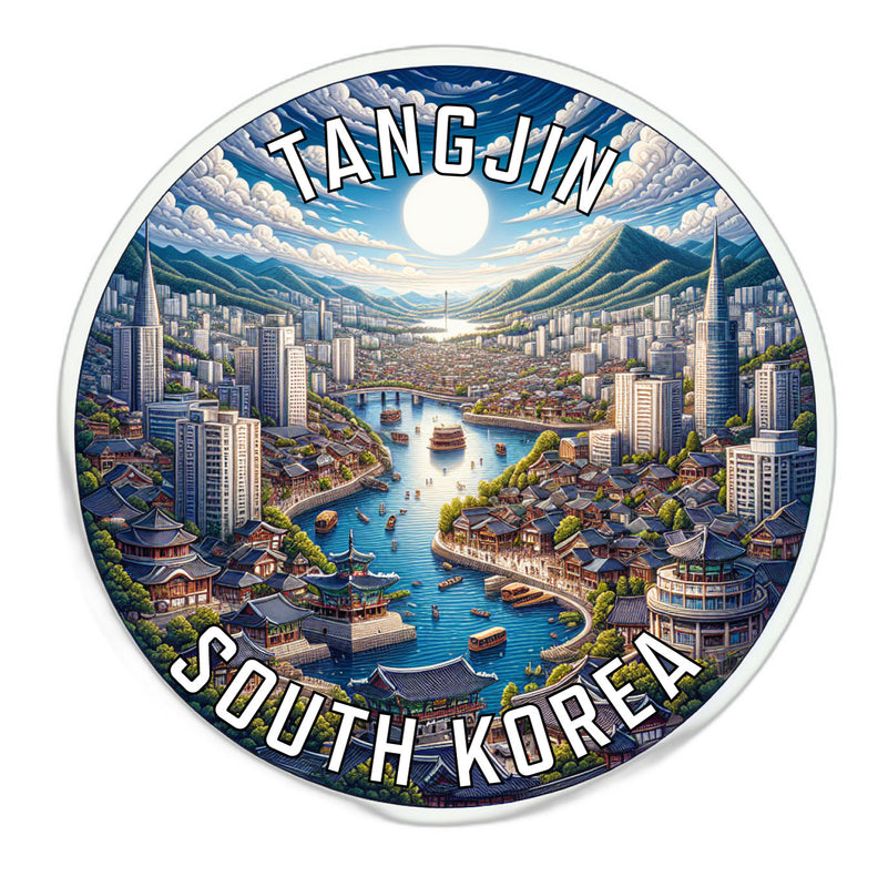Tangjin Korea South Souvenir Die Cut Flat Magnet 2-Inch