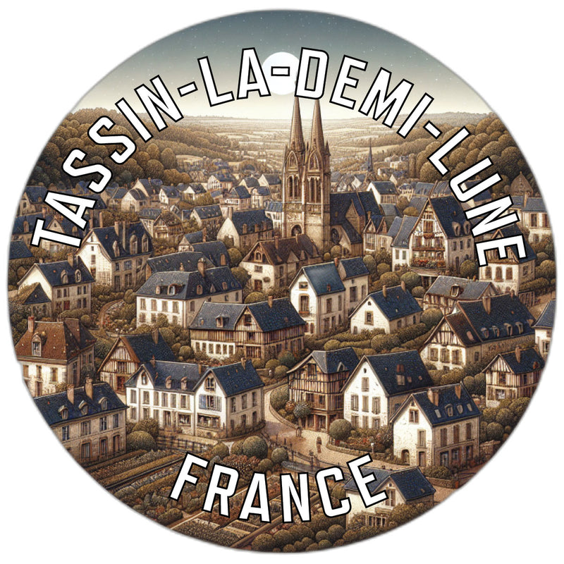 Tassin la Demi Lune France Souvenir Die Cut Flat Magnet 2-Inch