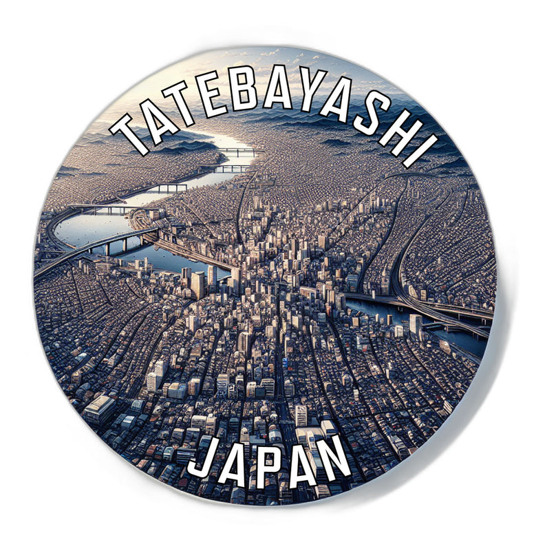 Tatebayashi Japan Souvenir Die Cut Flat Magnet 2-Inch