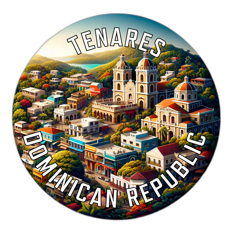 Tenares Dominican Republic Souvenir Die Cut Flat Magnet 6-Inch
