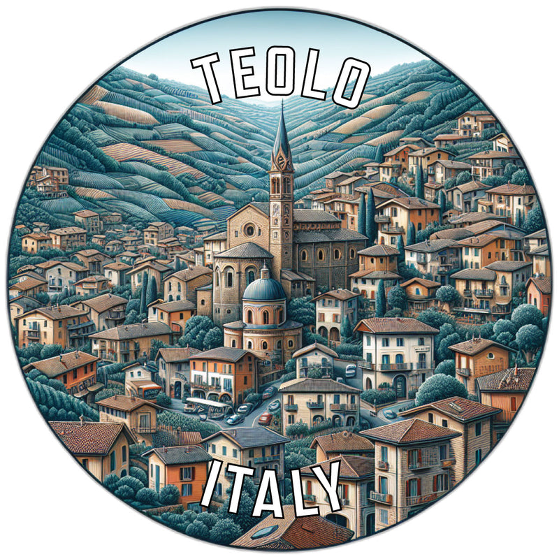 Teolo Italy Souvenir Die Cut Flat Magnet 6-Inch