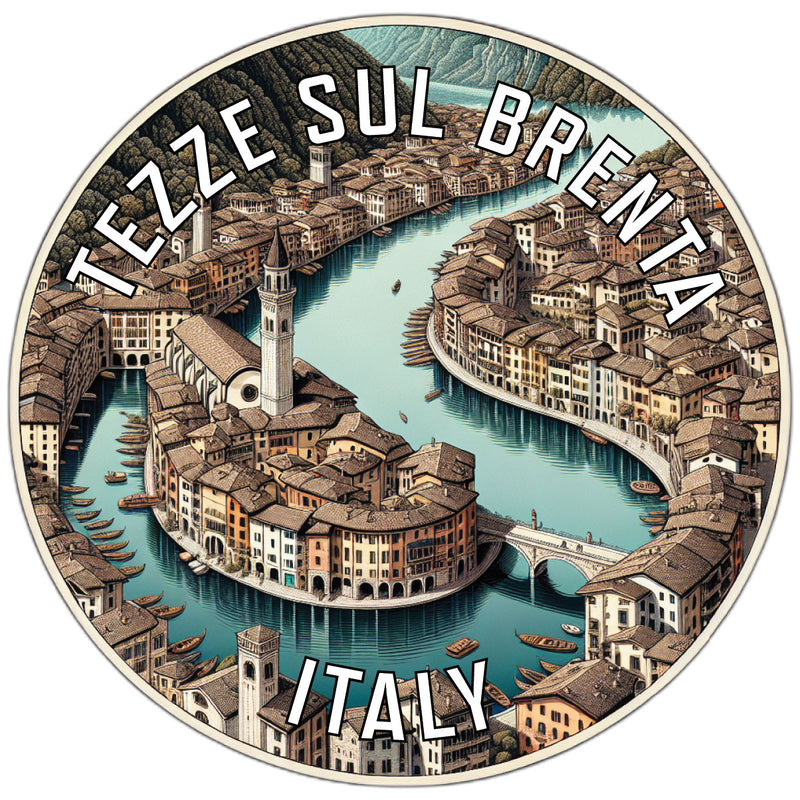 Tezze sul Brenta Italy Souvenir Die Cut Flat Magnet 2-Inch