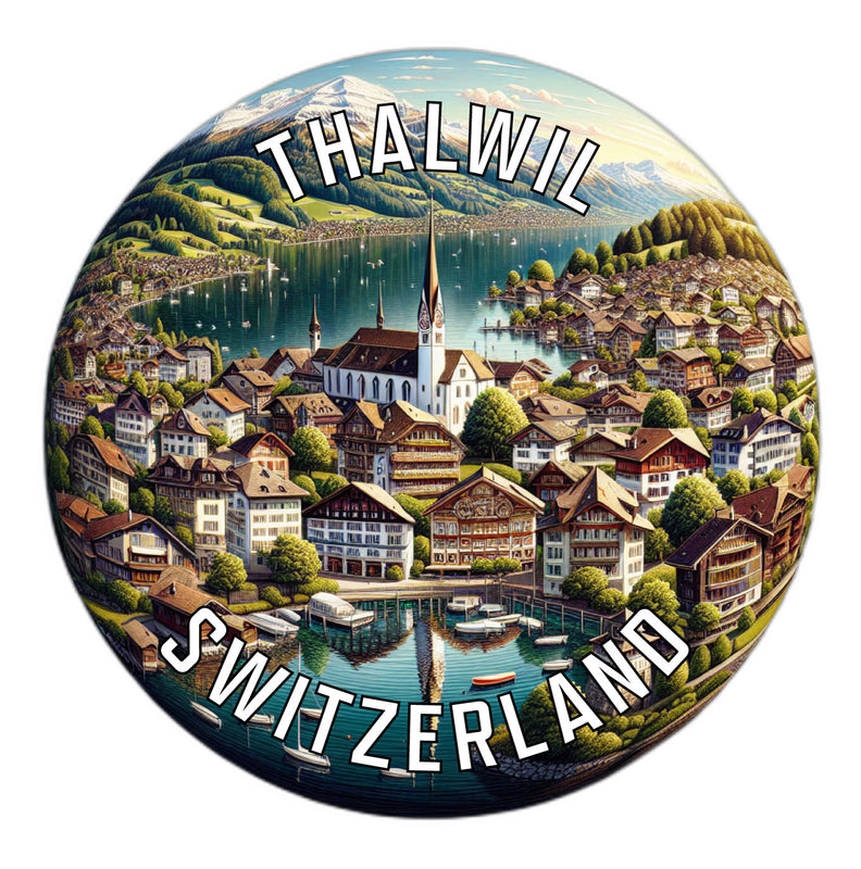 Thalwil Switzerland Souvenir Die Cut Flat Magnet 2-Inch