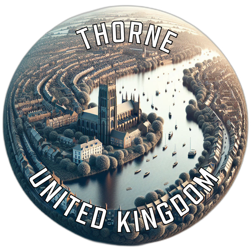 Thorne United Kingdom Souvenir Die Cut Flat Magnet 2-Inch