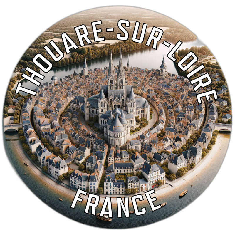 Thouare sur Loire France Souvenir Die Cut Flat Magnet 6-Inch