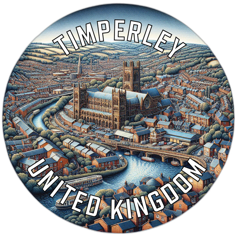Timperley United Kingdom Souvenir Die Cut Flat Magnet 6-Inch