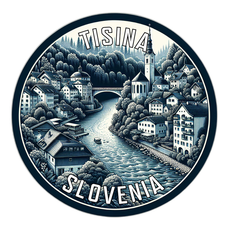 Tisina Slovenia Souvenir Vinyl Decal Sticker 6-Inch