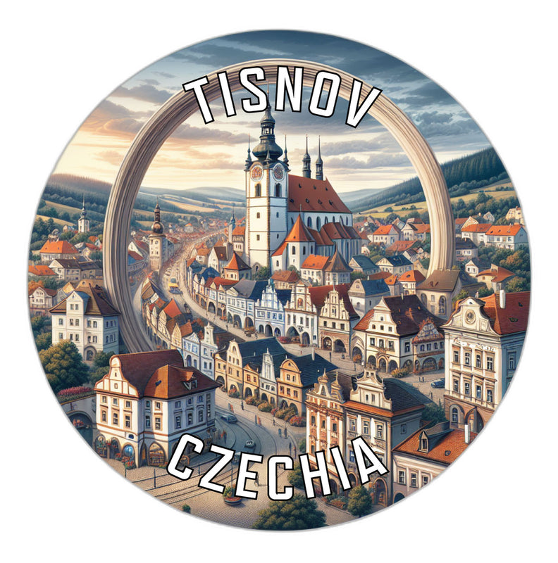 Tisnov Czechia Souvenir Die Cut Flat Magnet 6-Inch