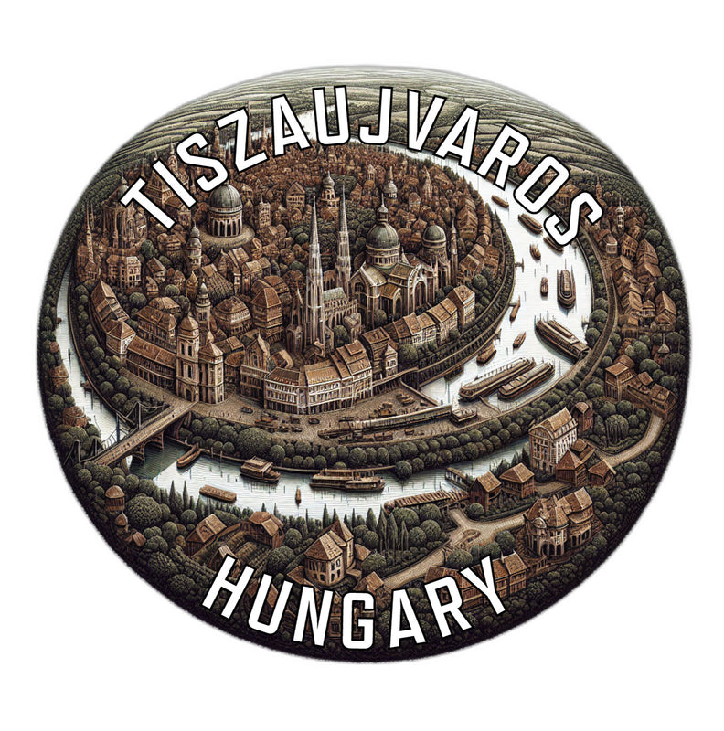 Tiszaujvaros Hungary Souvenir Vinyl Decal Sticker 6-Inch