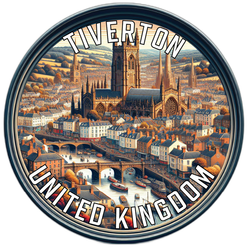 Tiverton United Kingdom Souvenir Die Cut Flat Magnet 6-Inch