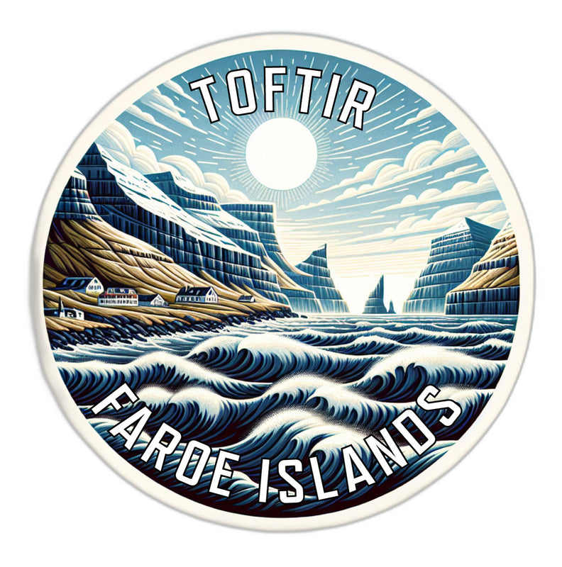 Toftir Faroe Islands Souvenir Vinyl Decal Sticker 6-Inch