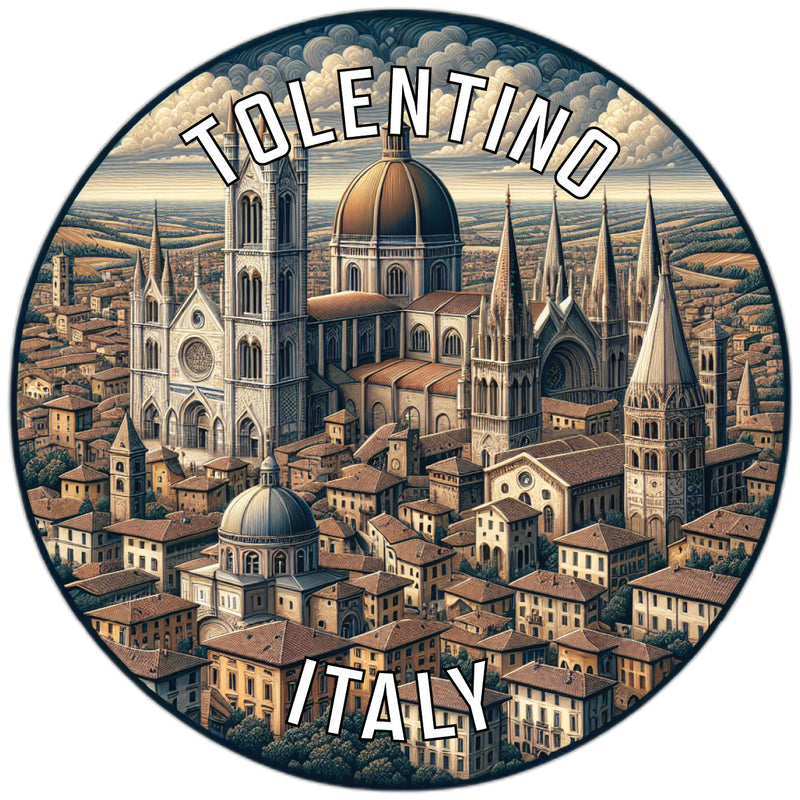 Tolentino Italy Souvenir Die Cut Flat Magnet 6-Inch