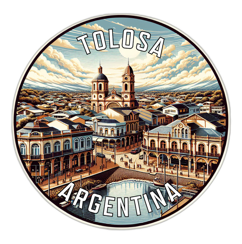Tolosa Argentina Souvenir Die Cut Flat Magnet 6-Inch