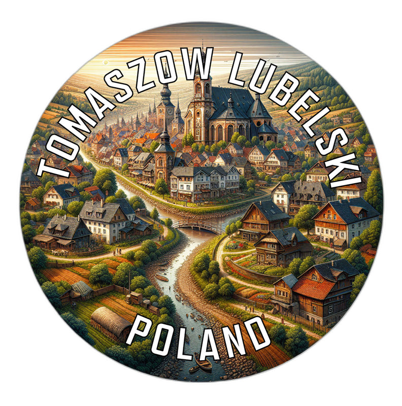 Tomaszow Lubelski Poland Souvenir Die Cut Flat Magnet 3-Inch