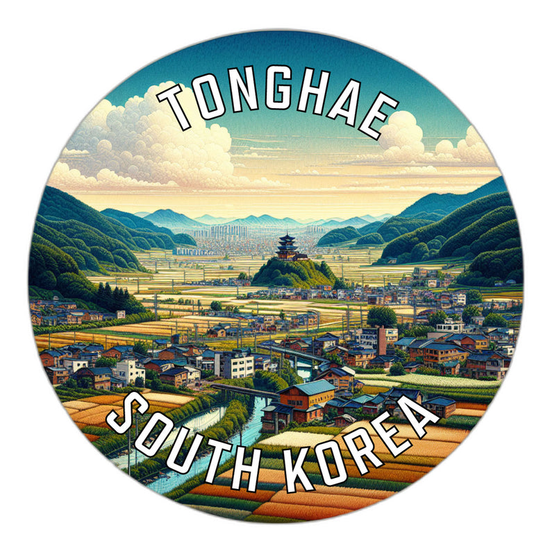 Tonghae Korea South Souvenir Die Cut Flat Magnet 6-Inch