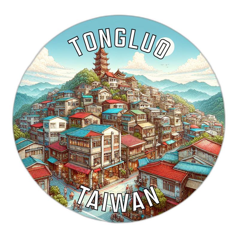 Tongluo Taiwan Souvenir Die Cut Flat Magnet 2-Inch