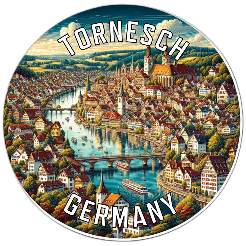Tornesch Germany Souvenir Die Cut Flat Magnet 2-Inch