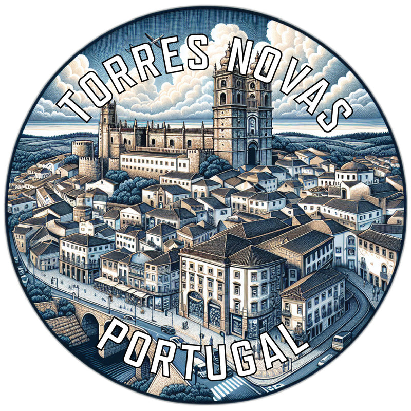 Torres Novas Portugal Souvenir Die Cut Flat Magnet 2-Inch