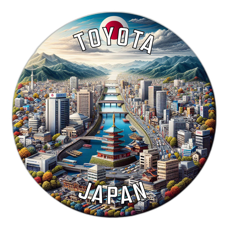 Toyota Japan Souvenir Die Cut Flat Magnet 2-Inch