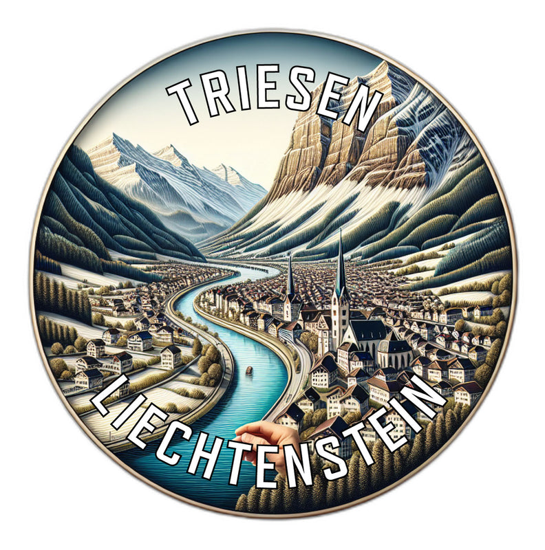 Triesen Liechtenstein Souvenir Die Cut Flat Magnet 2-Inch