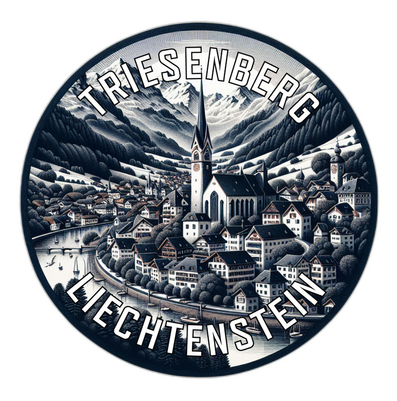 Triesenberg Liechtenstein Souvenir Die Cut Flat Magnet 2-Inch