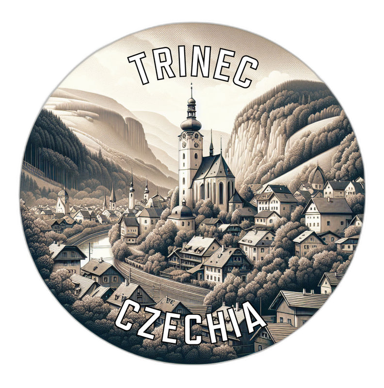 Trinec Czechia Souvenir Die Cut Flat Magnet 2-Inch