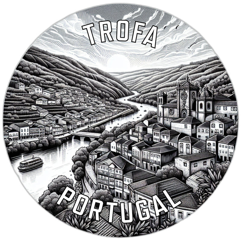 Trofa Portugal Souvenir Die Cut Flat Magnet 3-Inch
