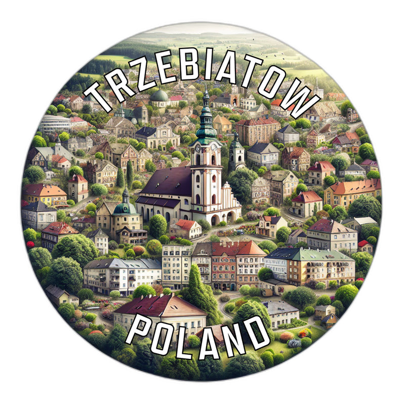 Trzebiatow Poland Souvenir Die Cut Flat Magnet 6-Inch