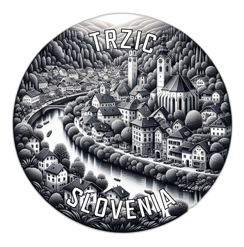Trzic Slovenia Souvenir Die Cut Flat Magnet 2-Inch