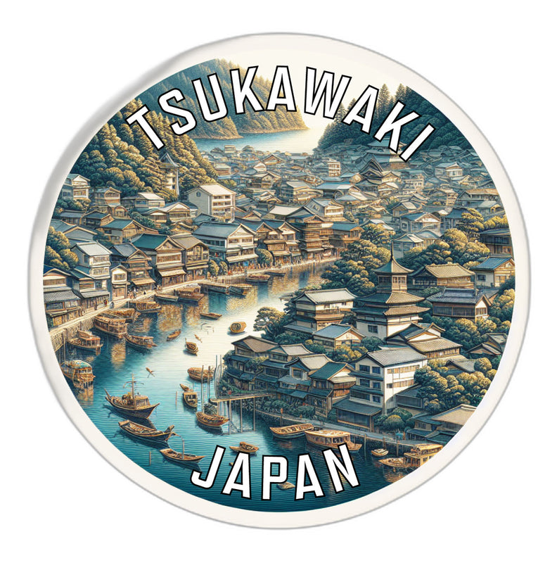 Tsukawaki Japan Souvenir Die Cut Flat Magnet 2-Inch