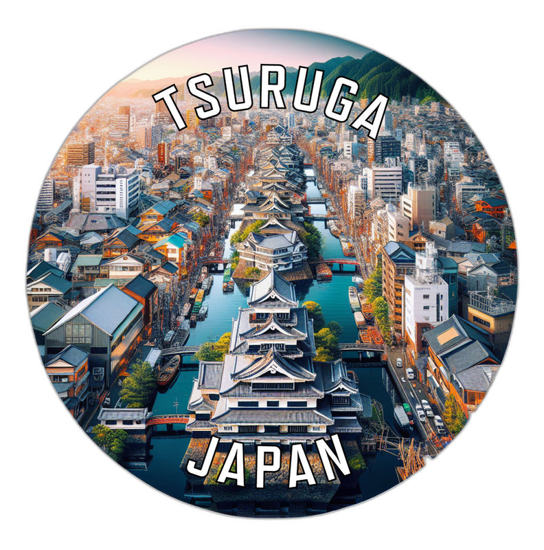 Tsuruga Japan Souvenir Die Cut Flat Magnet 2-Inch