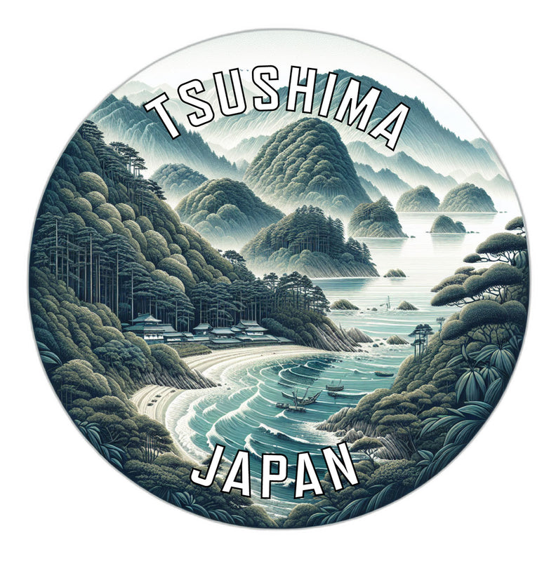 Tsushima Japan Souvenir Die Cut Flat Magnet 2-Inch