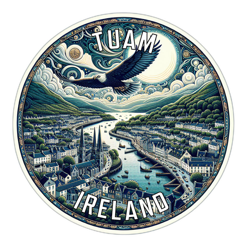 Tuam Ireland Souvenir Die Cut Flat Magnet 6-Inch
