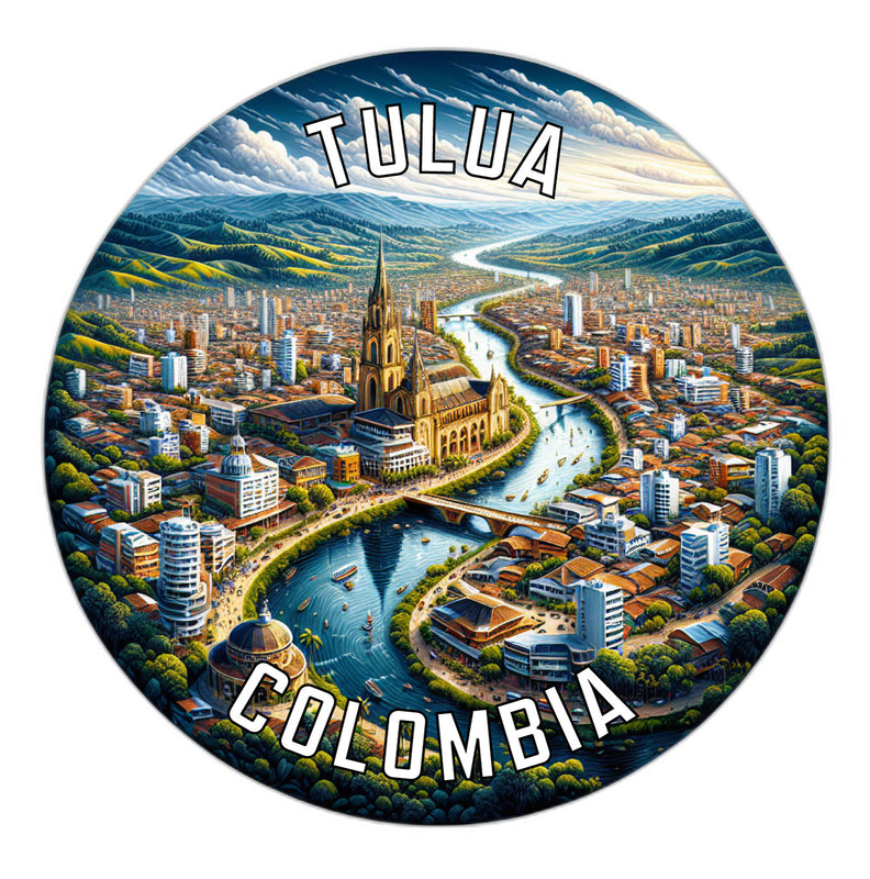 Tulua Colombia Souvenir Die Cut Flat Magnet 2-Inch