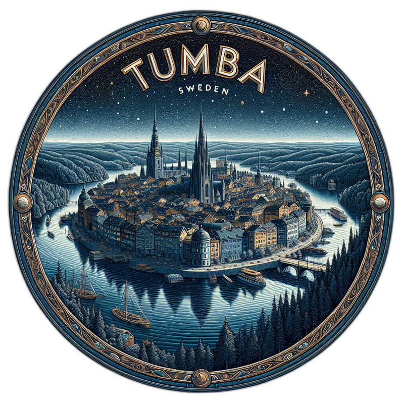 Tumba Sweden_updated Souvenir Die Cut Flat Magnet 6-Inch