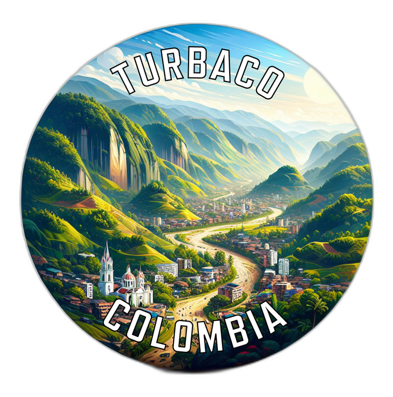 Turbaco Colombia Souvenir Die Cut Flat Magnet 2-Inch
