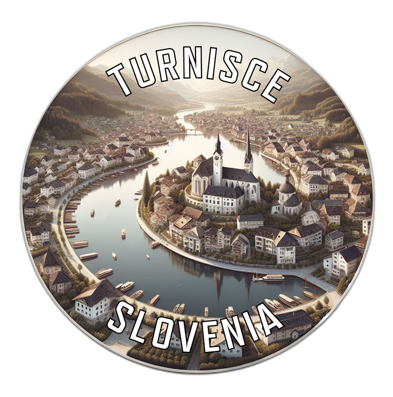 Turnisce Slovenia Souvenir Die Cut Flat Magnet 6-Inch