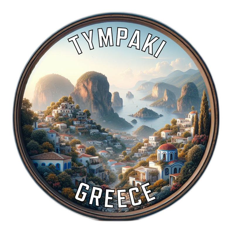 Tympaki Greece Souvenir Die Cut Flat Magnet 6-Inch