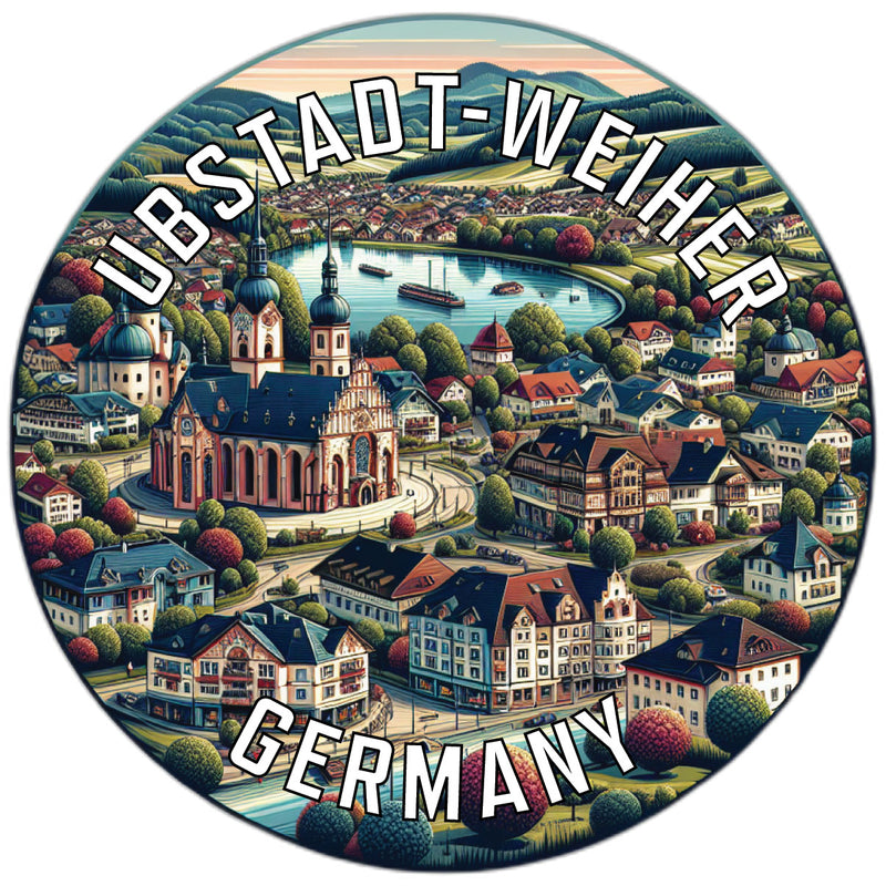 Ubstadt Weiher Germany Souvenir Die Cut Flat Magnet 2-Inch