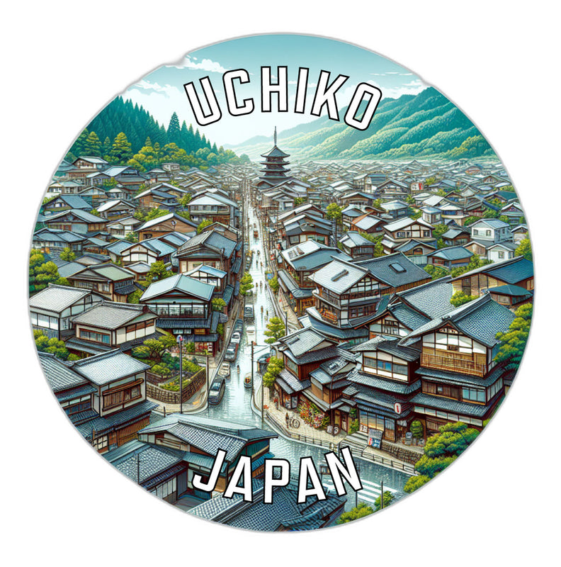 Uchiko Japan Souvenir Die Cut Flat Magnet 2-Inch