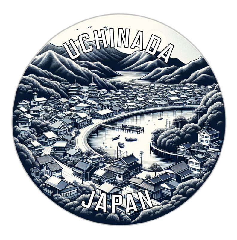 Uchinada Japan Souvenir Die Cut Flat Magnet 2-Inch