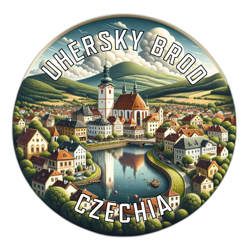 Uhersky Brod Czechia Souvenir Die Cut Flat Magnet 2-Inch