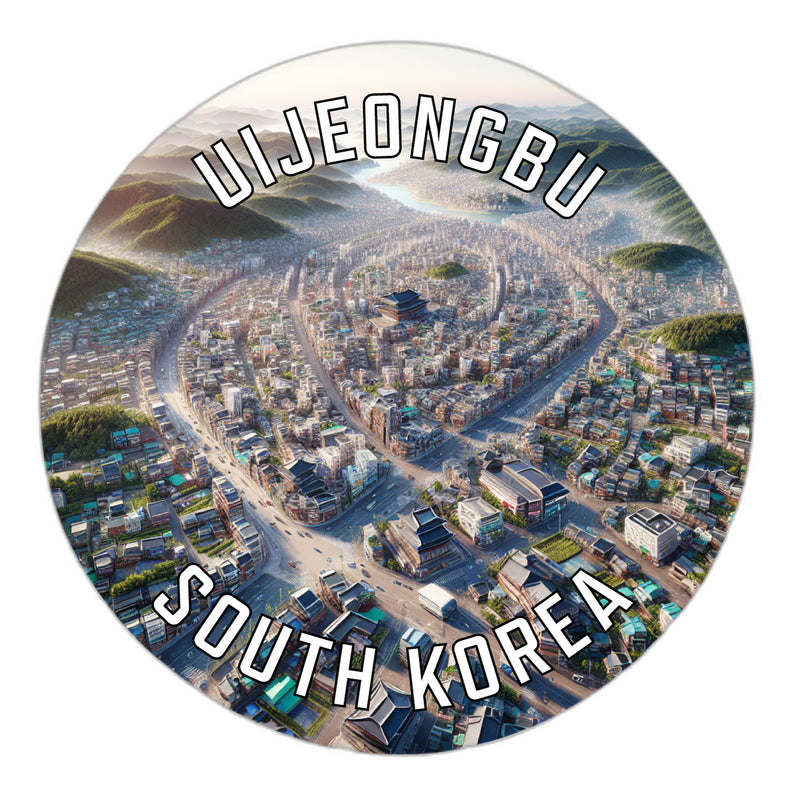 Uijeongbu Korea South Souvenir Die Cut Flat Magnet 6-Inch